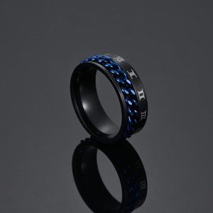 Roman Numeric Ring Rotatable Chain Ring